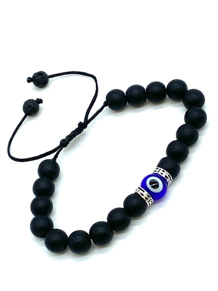 Evil Eye Onyx Adjustable LuckyEye Bracelet #2766