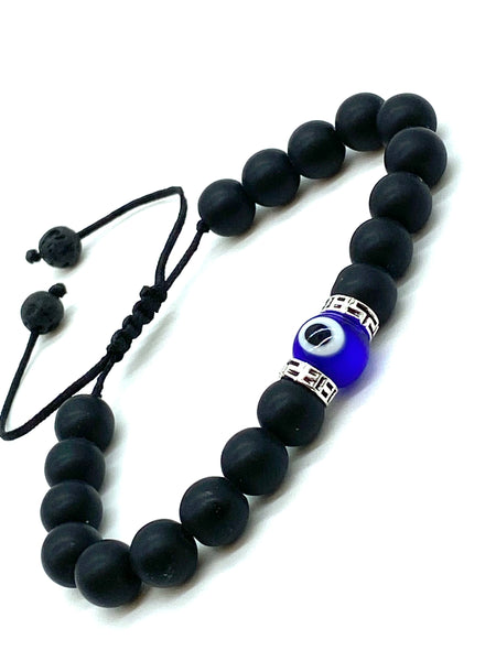 Evil Eye Onyx Adjustable LuckyEye Bracelet #2766