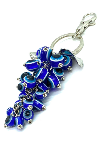 Evil Eye Glass Eye Bead Keychain   #1276