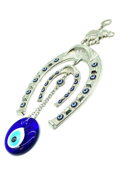 Evil Eye Large & Small Horseshoe & Glass Evil Eye Wall Decor #5245