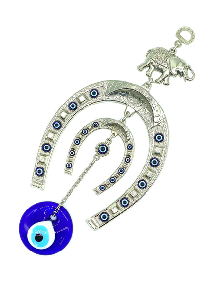 Evil Eye Large & Small Horseshoe & Glass Evil Eye Wall Decor #5245
