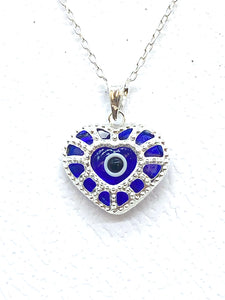 925 Evil Eye Sterling Silver Necklace #9518