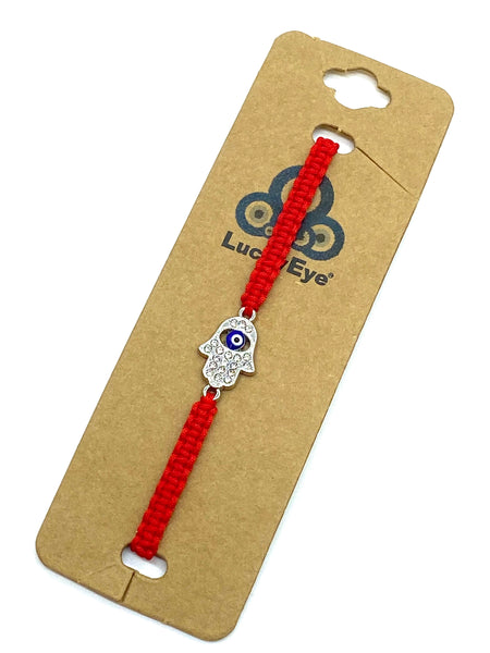Classic Evil Eye Macrome Hamsa  Bracelet #2621