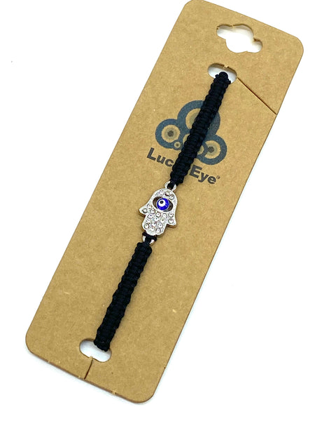 Classic Evil Eye Macrome Hamsa  Bracelet #2621
