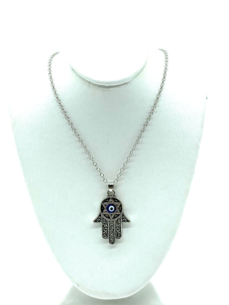 Star of David Hamsa Evil Eye Necklace #3028