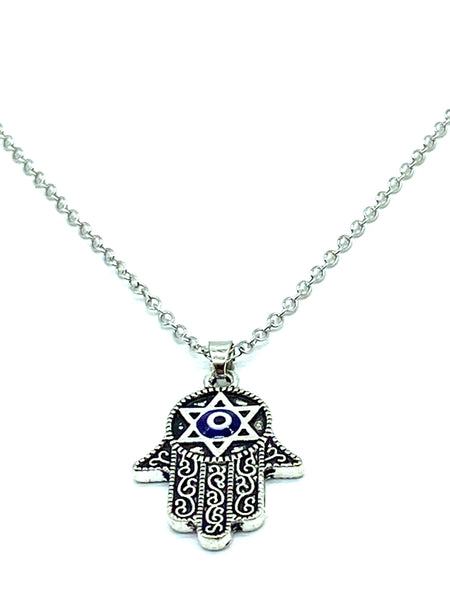 Star of David Hamsa Evil Eye Necklace #3028
