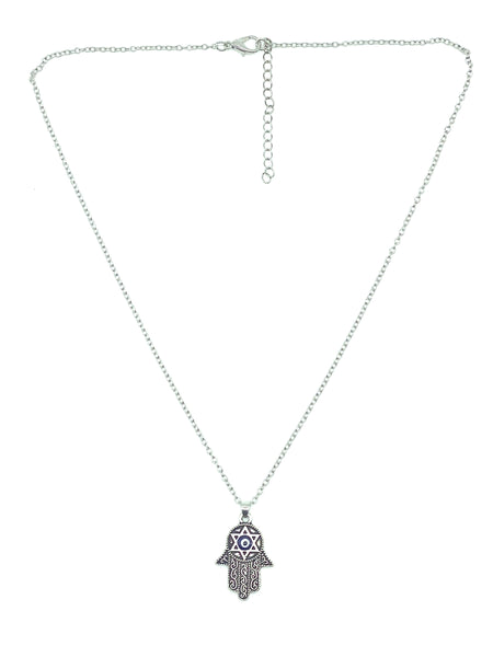 Star of David Hamsa Evil Eye Necklace #3028