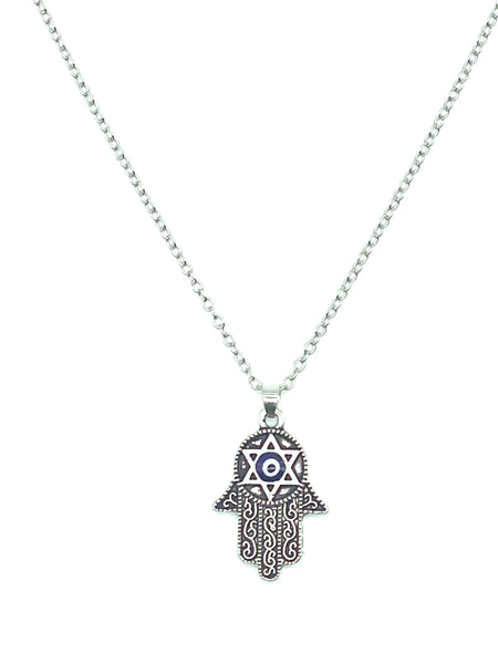 Star of David Hamsa Evil Eye Necklace #3028
