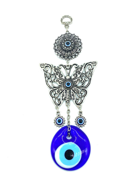 Evil Eye large butterfly a  glass eye home accessory #5084