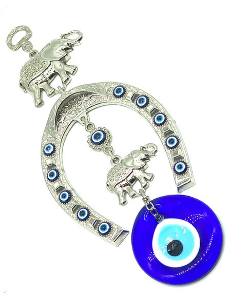 Evil Eye Horseshoe & Glass Evil Eye Wall Decor #5246