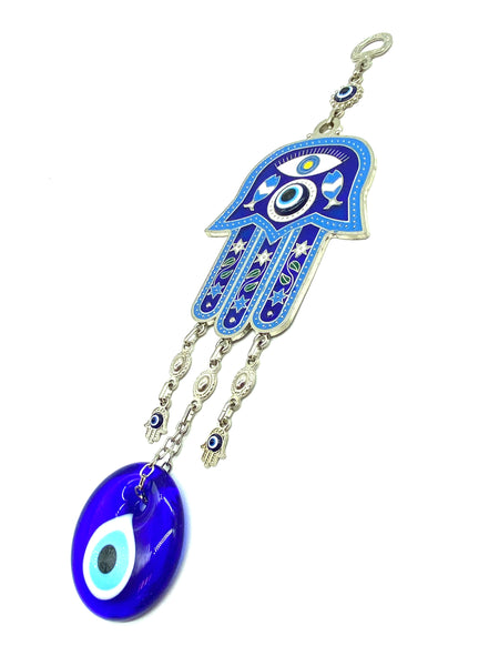 Evil Eye Hamsa and Glass Lucky Eye Talisman Home Decoration #5180-B