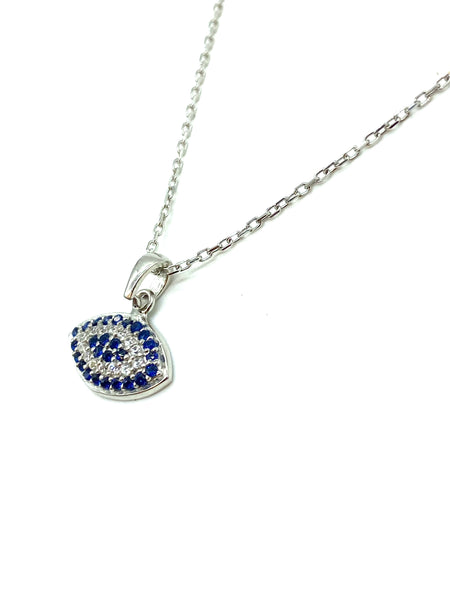 925 Evil Eye Sterling Silver  Necklace #9959