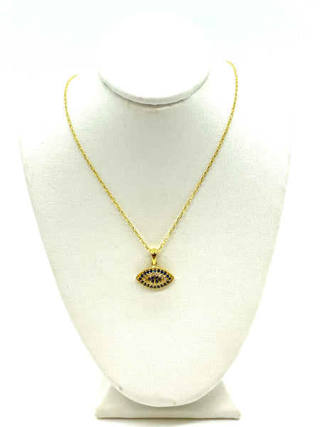 925 Evil Eye Sterling Silver  Necklace #9959