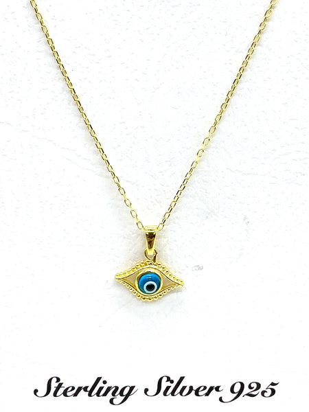 925 Evil Eye Sterling Silver Necklace #9980