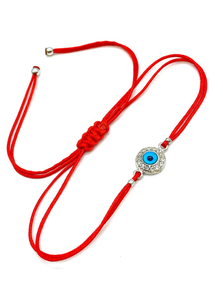 925 Sterling Silver  Red String Bracelet #90059