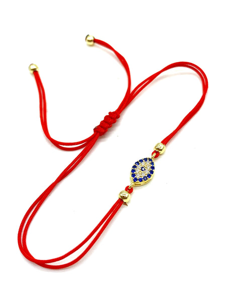 925 Sterling Silver  Red String Bracelet #90085