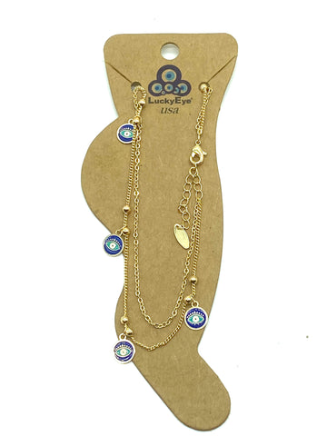 LuckyEye Gold Plated Anklet#2502
