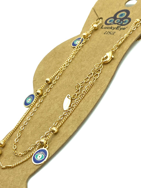 LuckyEye Gold Plated Anklet#2502