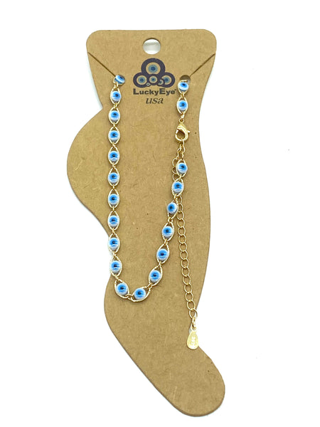 #2503 LuckyEye Gold Plated Anklet