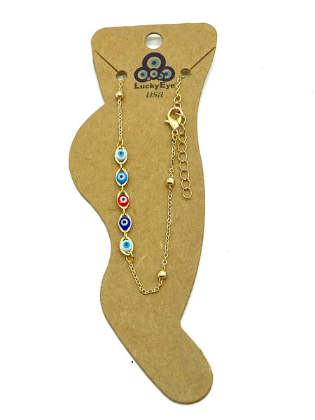 LuckyEye Gold Plated Anklet#2499