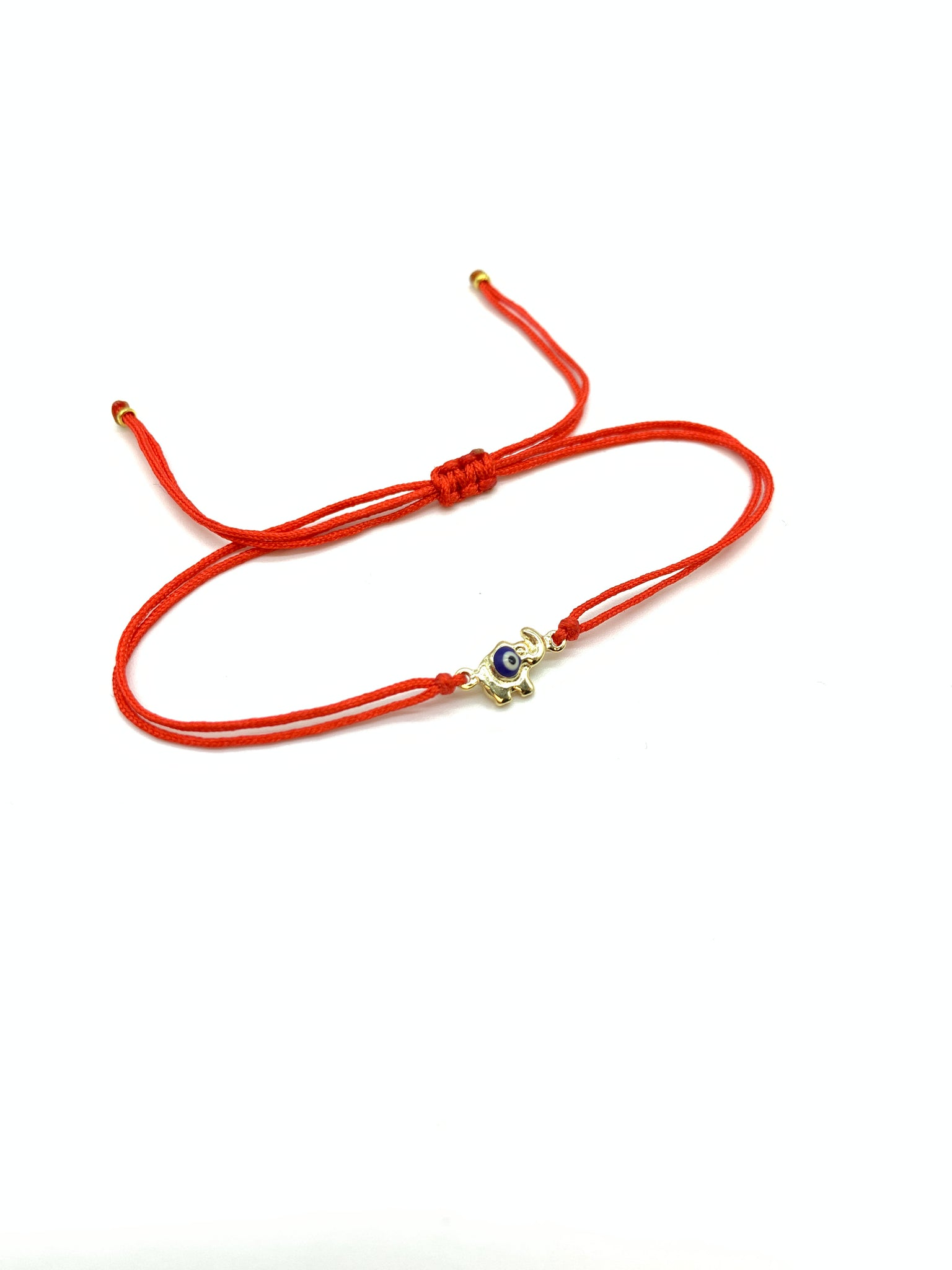 Evil Eye String Bracelet with elephant charm #2914