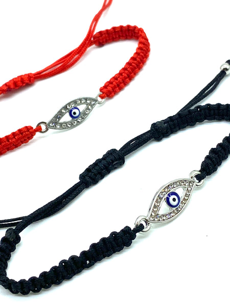 Evil Eye Charm Macrame Bracelet #2802