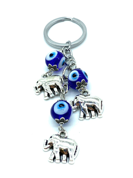 Evil Eye Elephant Key Chain  #1293