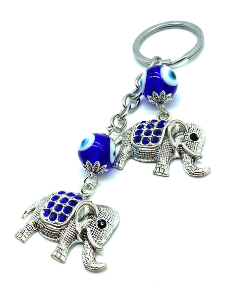 Evil Eye Elephant Key Chain  #1294