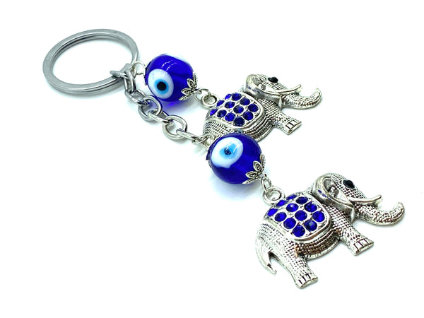 Evil Eye Elephant Key Chain  #1294