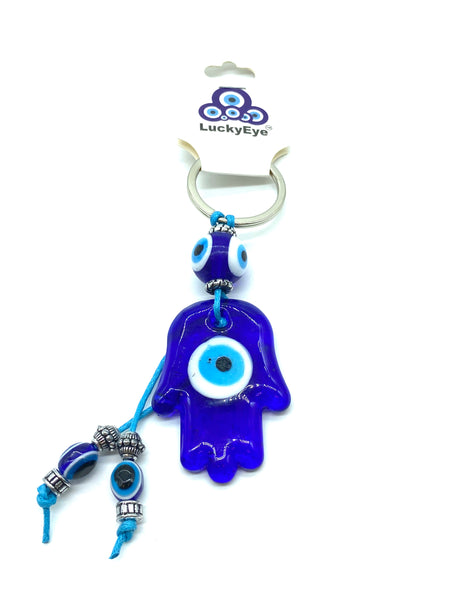 Evil Eye  Glass Hamsa Keychain  #1018