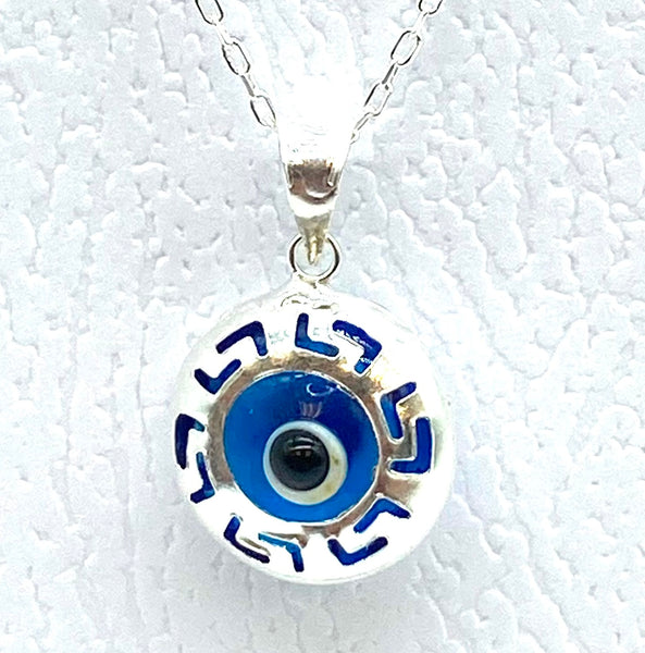 925 Evil Eye Sterling Silver Necklace #9516