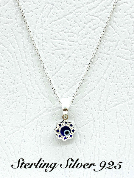 925 Evil Eye Sterling Silver Necklace #9517