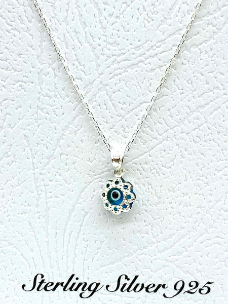 925 Evil Eye Sterling Silver Necklace #9517