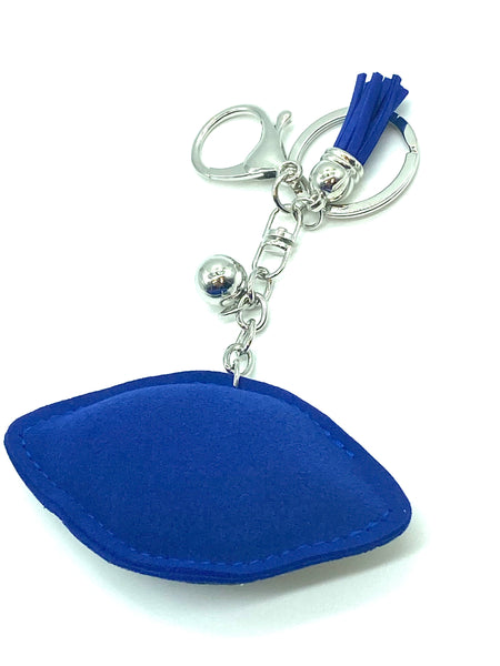 Blue Evil Eye Puffy Key Chain Purse Charm Handbag Accessory#1002