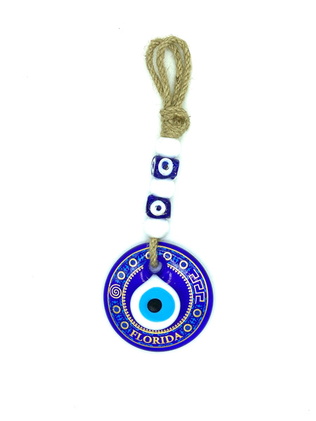 Evil Eye Florida Gold glass wall decor #5254