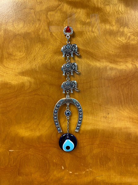 Elephant Evil Eye Horseshoe  Lucky Eye Wall Decoration #5251