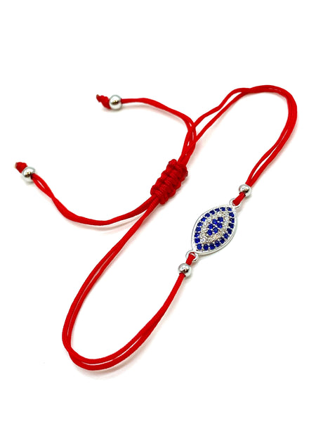 925 Sterling Silver Red String Bracelet #90088