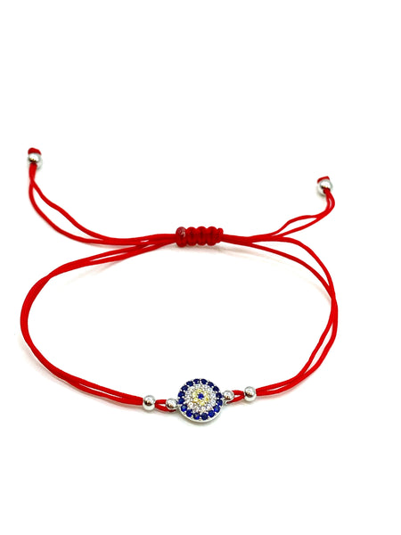 925 Sterling Silver Red String Bracelet #90087