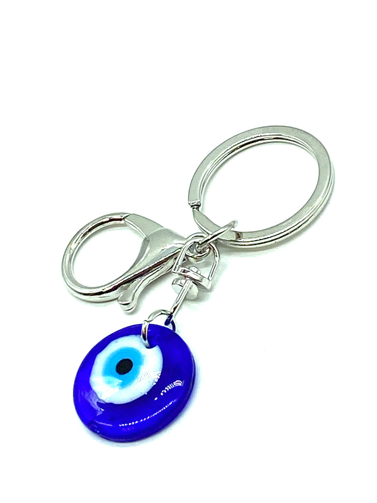 Evil Eye Zipper Pull Charm in Green And White, Cute Nazar Bead Zipper Pull,  Stocking Stuffer, Protective talisman (9050)