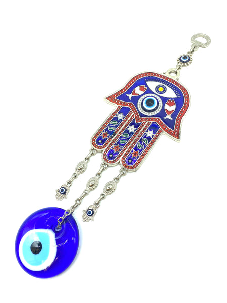 Evil Eye Hamsa and Glass Lucky Eye Talisman Home Decoration #5180-R