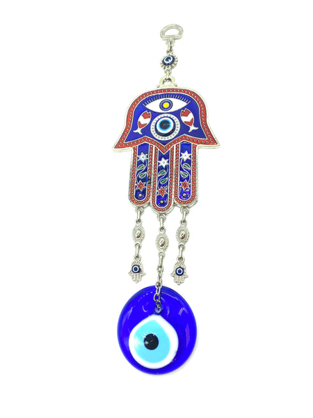 Evil Eye Hamsa and Glass Lucky Eye Talisman Home Decoration #5180-R