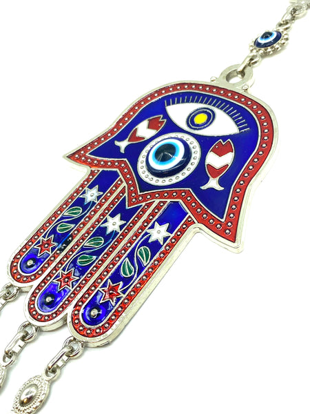 Evil Eye Hamsa and Glass Lucky Eye Talisman Home Decoration #5180-R