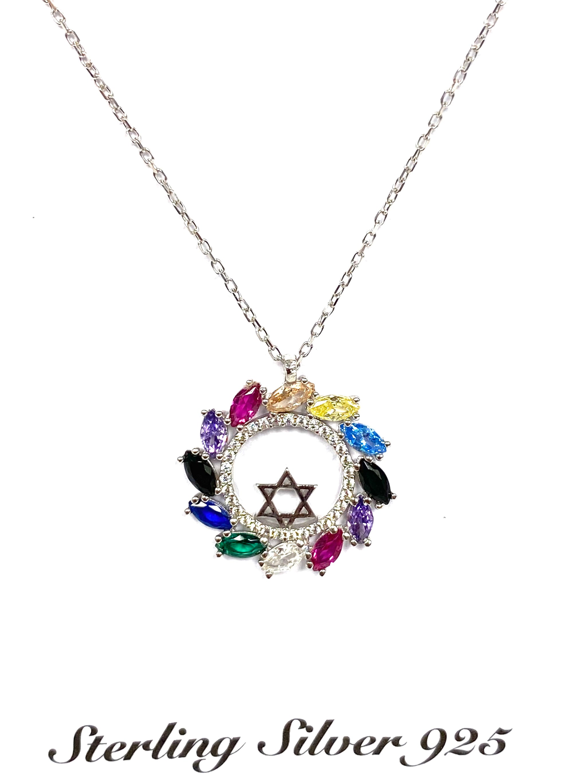 Crystal Sterling Silver Flower Evil Eye Necklace – LuckyEyeUSA