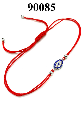925 Sterling Silver  Red String Bracelet #90085