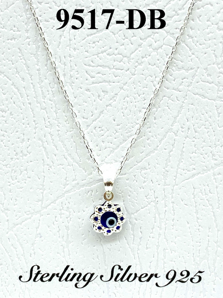 925 Evil Eye Sterling Silver Necklace #9517