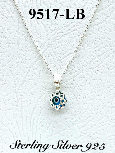 925 Evil Eye Sterling Silver Necklace #9517