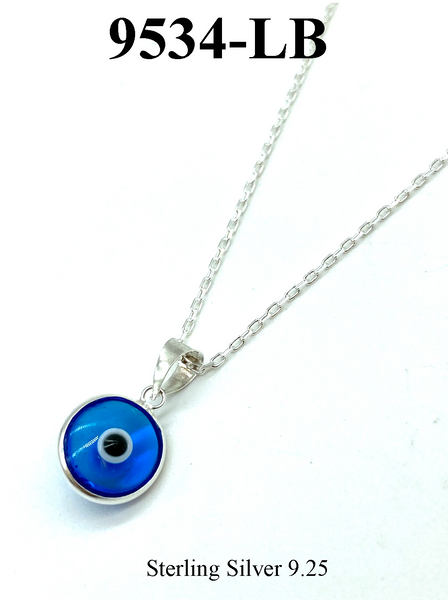 925 Evil Eye Sterling Silver Necklace #9534