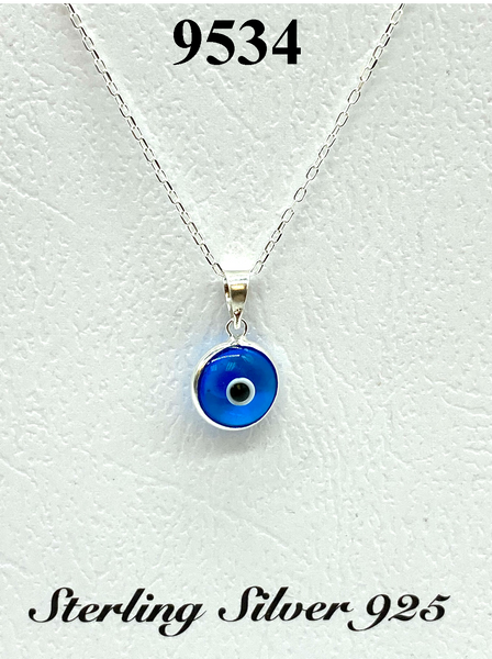 925 Evil Eye Sterling Silver Necklace #9534