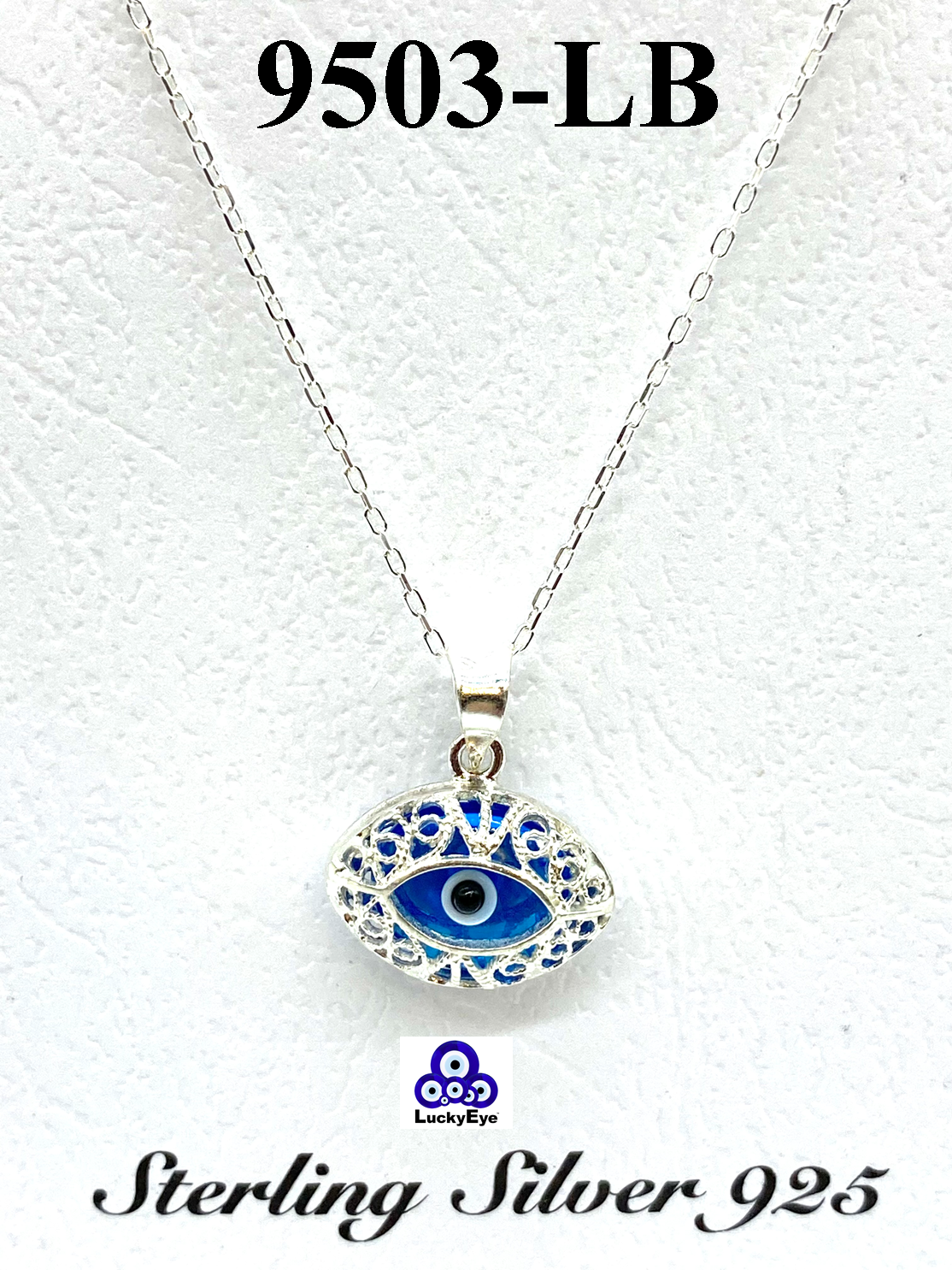 925 Evil Eye Sterling Silver Necklace #9503