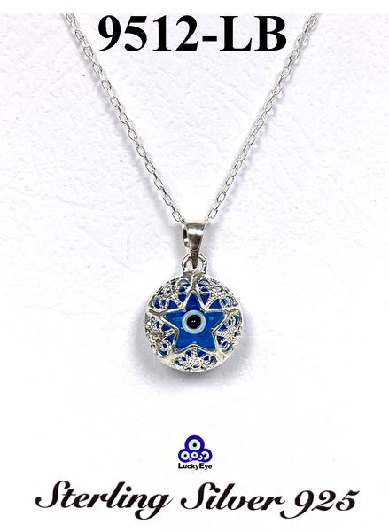 925 Evil Eye Sterling Silver Necklace #9512